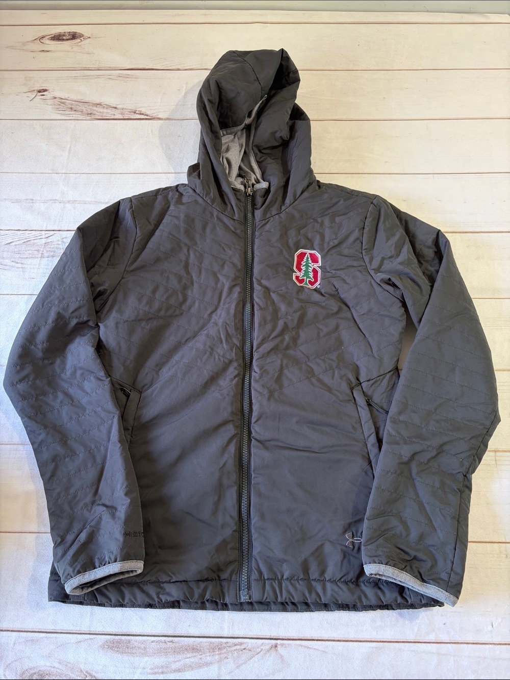 Under Armour Cold Gear Quilted Hooded Puffer Jacket with Stanford Patch
